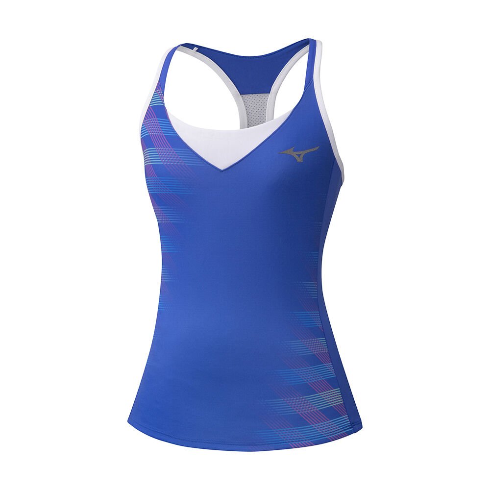 Damske Tank Top Mizuno Printed Modre Vypredaj PNJV71386